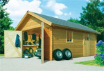 Blockbohlen-Holzgarage